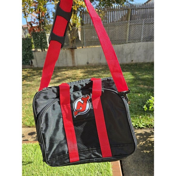 Vtg 90s Mead NHL New Jersey Devils Messenger Carry-on Gym Laptop Book Bag NWT - Picture 11 of 13